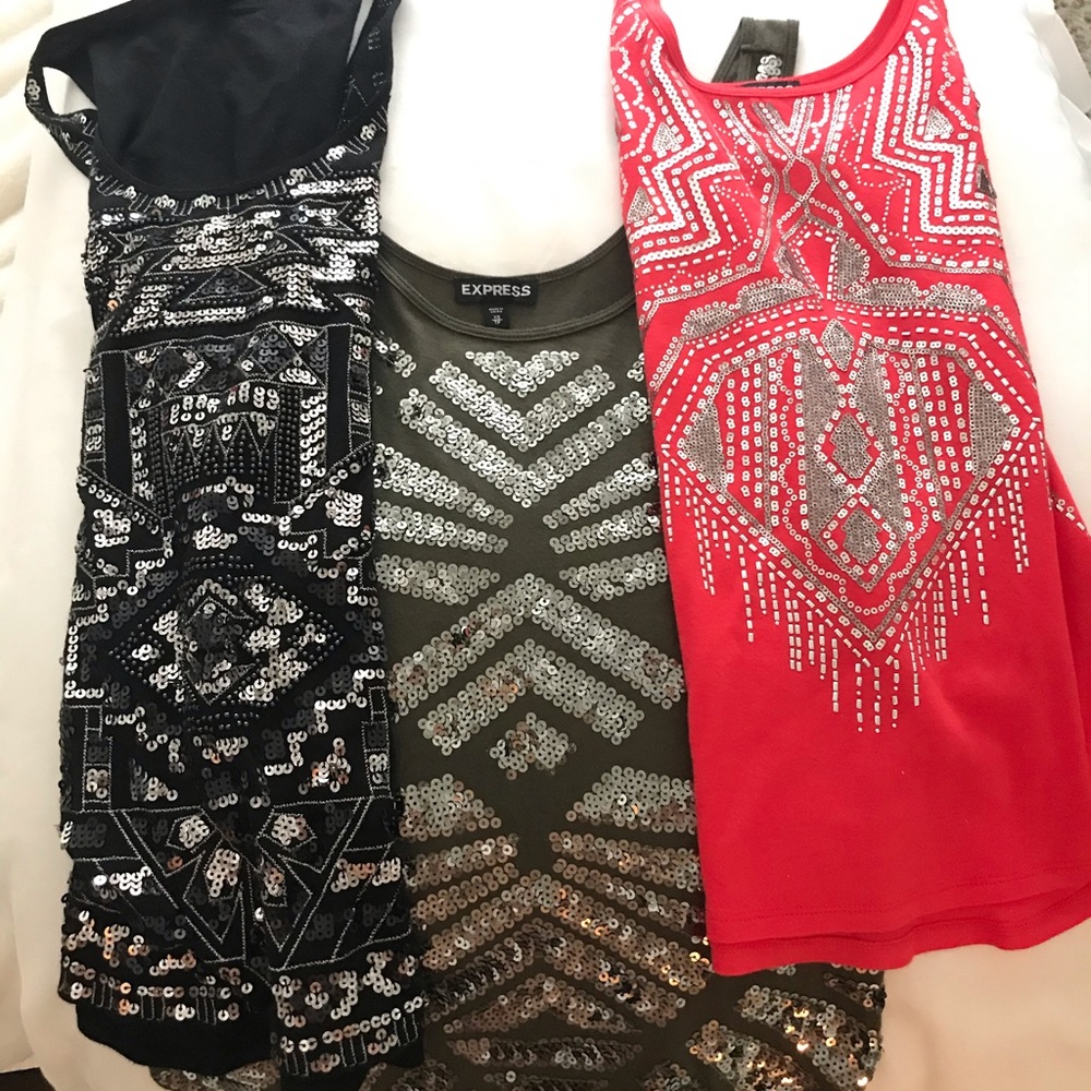 (3) Express sequence tank tops